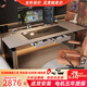 鵬景雅居電動升降電腦桌臺式升降桌工作臺學(xué)習(xí)書桌家用雙人游戲桌 TL85 旗艦版 淺咖色桌面排插+雙抽屜 140*70cm包安裝