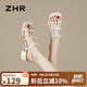 ZHR粗跟涼鞋女蝴蝶結(jié)仙女風(fēng)女鞋夏季氣質(zhì)羅馬涼鞋女 BL533 米色  37 