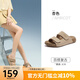 駱駝（CAMEL）女鞋2025夏季新款復古款勃肯鞋女平底圓頭單鞋戶(hù)外休閑涼拖鞋 L25M504096 杏色 37