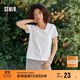 森馬（Semir）短袖t恤女短款合體顯瘦正肩內搭25夏涼感修身打底衫109325100001