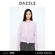 DAZZLE地素 毛針織衫2024冬季新款針織長袖開衫 淺紫色 S