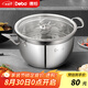 Debo德鉑貝勒堡蒸鍋不銹鋼湯鍋電磁爐燃?xì)馔ㄓ缅?6cm