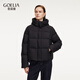 歌莉婭【95白鵝絨】短款羽絨服女新年穿搭小個(gè)子面包服外套1ECL8B880 00B黑色 S