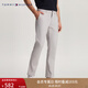TOMMY HILFIGER【斜紋微肌理】秋冬男裝府綢直筒半松緊腰西褲休閑微彈長(cháng)褲 淺灰色PQV -直筒版-府綢-正常拍 34 （2.7尺）
