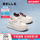 百麗（Belle）年糕鞋休閑舒適小白鞋女百搭板鞋B2427AM5 米白 37 (235mm)