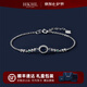 HKHL 925銀天然藍(lán)寶石手鏈女銀手飾輕奢高檔七夕情人節(jié)禮物送女友老婆 藍(lán)色寶石手鏈（鏈長(zhǎng)可調(diào)節(jié)）