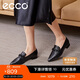 愛(ài)步（ECCO）穆勒鞋女 尖頭淺口一腳蹬單鞋女 型塑系列21424301001 黑色36