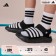 adidas男女小童DURAMO SANDAL減震回彈魔術(shù)貼涼鞋阿迪達(dá)斯輕運(yùn)動 黑色/白色     30.5