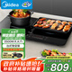 美的（Midea）雙灶電磁爐電陶爐電磁灶家用大功率3500W火鍋爐燒水多功能輕薄機身定時預約國家補貼DZ35W5-111