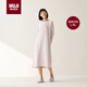 無印良品（MUJI）女式 柔軟針織 家居連衣裙 睡裙 煙熏粉色 L-XL