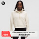lululemon丨Scuba 女士超寬松款煙囪領(lǐng)衛衣 LW3IFSS 淺象牙白/金 XS /S