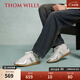 THOM WILLS【舒適軟內(nèi)里】德訓鞋男銀色休閑鞋夏季運動百搭板鞋舒適男鞋 銀白色G784 41 /7.5碼
