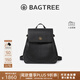 BAGTREE包包樹(shù)采風(fēng)雙肩包女2025年新款大容量通勤書(shū)包真皮女士旅行包背包 黑色 高級小眾
