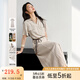 梵希蔓襯衫連衣裙女2025年夏季新款簡(jiǎn)約POLO領(lǐng)收腰顯瘦直筒裙裙 M9817 燕麥色 M