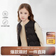 笛莎（DEESHA）童裝女童2024秋冬中大童女孩多色輕薄圓領(lǐng)羽絨馬甲 黑色 160