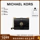MICHAEL KORS禮物送女友輕奢MK女包GREENWICH單肩斜挎包鏈條包 小號 黑色