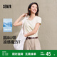 森馬（Semir）短袖t恤女短款合體顯瘦正肩內(nèi)搭25夏涼感修身打底衫109325100001