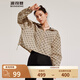波司登（BOSIDENG）【斷碼清倉】潮流老花系列防曬衣女款冰絲UPF80+防曬服 時(shí)尚卡其7228 S 160/84A