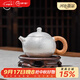 歸銀堂銀壺足銀999泡茶壺錘紋純銀小茶壺大號西施壺功夫銀器茶具送禮 小號 180ml+證書(shū)+禮盒