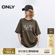 ONLY 2025春季舒適休閑風(fēng)圓領(lǐng)寬松中長(zhǎng)款短袖T恤女|125101156