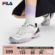 FILA楊冪同款斐樂跳跳鞋女鞋2025夏季新款芭蕾鞋2德訓(xùn)鞋休閑鞋運動鞋 白棉花糖/太空銀-MS 38