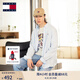 TOMMY JEANS【棉麻混紡】25新款春夏男裝純色休閑中性簡約襯衫外套20875 淡藍色C3Q L