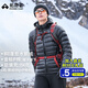 拓路者（Pioneer Camp）雪狐100鵝絨服男800蓬羽絨服男冬季戶外防風保暖內(nèi)膽秋冬款外套 黑色-男 L