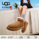 UGG秋季新款女士舒適時尚圓頭保暖休閑雪地靴短靴1174496CHE|栗色 37