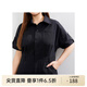 纖莉秀大碼女裝甜酷風(fēng)工裝連衣裙休閑顯瘦中長(cháng)裙胖mm夏裝新款0761 黑色 3XL