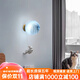 頓家兒童房壁燈卡通創(chuàng  )意北歐現代簡(jiǎn)約宇航員月球小熊小白兔臥室床頭燈 壁掛式星球宇航員配三色光源