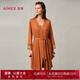 愛(ài)慕睡袍女士蕾絲花邊莫代爾夢(mèng)遠(yuǎn)星河系列睡袍家居服AM48A041 丹橘色2U0 165