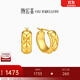 潮宏基 至簡(jiǎn)絮語(yǔ)黃18K金耳環(huán)女士耳扣彩金耳環(huán)耳飾送女友生日禮物 一對款