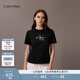 Calvin KleinJeans25夏季女士休閑通勤ck字母印花純棉針織短袖T恤47B864G