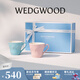 Wedgwood[結婚禮物]歡愉假日馬克杯情侶對杯杯子水杯咖啡杯高顏值 歡愉假日藍粉馬克杯 2個(gè) 350ml