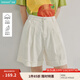 茵曼（INMAN）萊賽爾休閑牛仔短褲2025夏季女裝新款百搭毛邊a字白色褲子 珍珠白 27