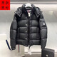 桐系蒙口大鵝羽絨服男瑪雅霧面短款女士經(jīng)典款加厚防寒連帽外套 黑色 XL 4碼145-160斤
