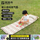 探路者（TOREAD）充氣床墊 防潮墊戶(hù)外露營(yíng)地墊公園沙灘便攜舒適充氣墊 灰巖綠/印花 均碼