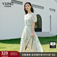 衣香麗影綠色碎花連衣裙女夏季新款南法度假風(fēng)海邊沙灘裙子 淺綠色 M
