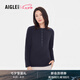 AIGLE【經(jīng)典款】艾高經(jīng)典款戶外保暖上衣運動休閑修身內(nèi)搭抓絨衣女 海軍藍 AX531 36