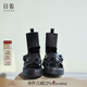 日著原創(chuàng)設(shè)計(jì)師女鞋夏季新款小眾高級(jí)感黑色厚底羅馬涼鞋 俠黑 腳寬腳胖建議拍大一碼 36