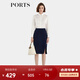 PORTS寶姿年秋冬新品女裝半身裙ALL9S003NWQ088 NAVY M (6)