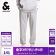 杰克·瓊斯（JACK&JONES） 松緊彈力抽繩腰頭法斗狗刺繡裝飾潮流舒適百搭衛褲男裝22511D012