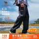 駱駝（CAMEL）加絨工裝男褲寬松直筒戶(hù)外防潑水運動(dòng)褲 J15CAYL6023 幻影黑 XXXL