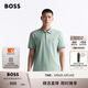 BOSS博斯【禮物】男士25年夏季新款條紋飾邊棉針織Polo衫50538185