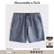 ABERCROMBIE & FITCH【澤西風(fēng)短褲】男裝25夏季新款寬松直筒松緊腰短褲KI128-5072 藍(lán)色 M (180/80A)