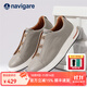 納維凱爾（Navigare）意大利小帆船真皮低幫板鞋透氣簡(jiǎn)約高級商務(wù)百搭休閑鞋一腳蹬男鞋 卡其 39 （順豐速發(fā)）