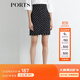 PORTS寶姿  新品商場(chǎng)同款女裝條紋高腰半身裙通勤顯瘦SN8S007HFD014 黑色 S (4)