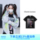 Charlie Luciano【楊超越同款】小丑女印花夏季T恤寬松潮牌國潮短袖男女情侶同款 黑色 XS 160