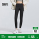 森馬（Semir）休閑褲女高彈收腹緊身打底褲2025春黑色隨心裁九分褲109125127001
