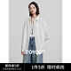 初語(yǔ)萊賽爾醋酸長(cháng)袖襯衫女2025夏季新款后開(kāi)叉設計感襯衣寬松上衣 白色 M
